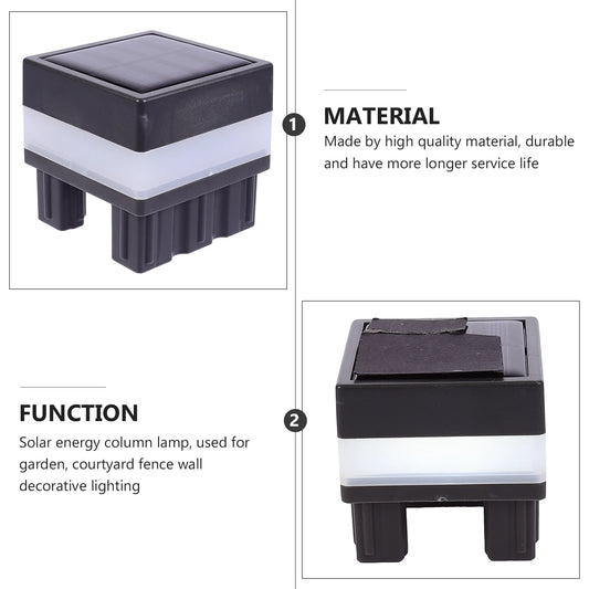 Solar Post Lamp Solar Energy Light Outdoor Waterproof Fence Lighting Pillar Garden Decoration Durable Safe Easy Installation
