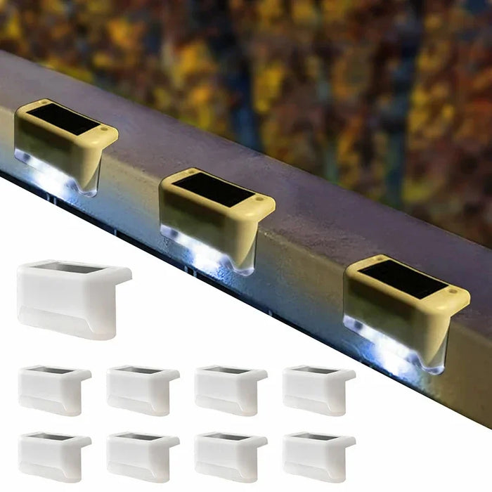 Solar Lamps LED Outdoor Garden Balcony Staircase Fence Railing Lights Courtyard Waterproof Solar Outdoor Decorative Wall Lights