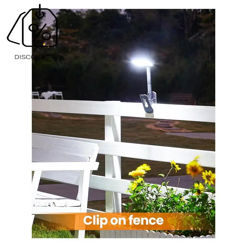 A19F-2Pcs Solar Fence Lights Solar Fence Lights For Chain Link Fence,Deck, Gutter,Camping 92 Leds 600LM Solar Fence Lights