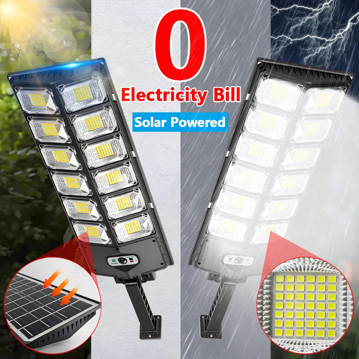 8800W Powerful Solar Street Light Motion Sensor Solar LED Light Outdoor Waterproof Wall Light Garden Decoration Balcony Lighting