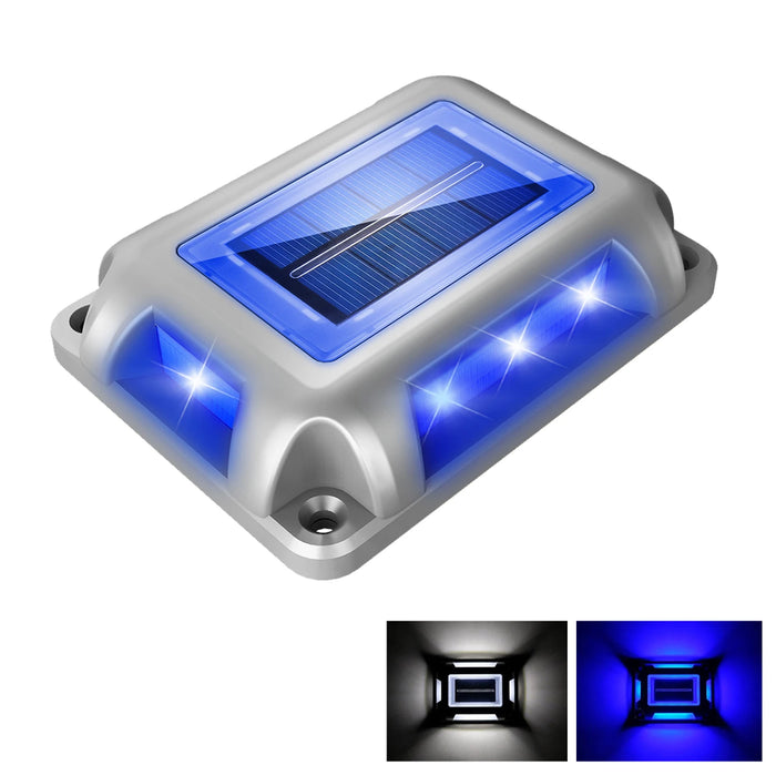 1pc 6LED Outdoor Deck Lights Solar Garden Step Lighting IP65 Waterproof For Stairs Patio Pathway Yard Fence Wall Lamp