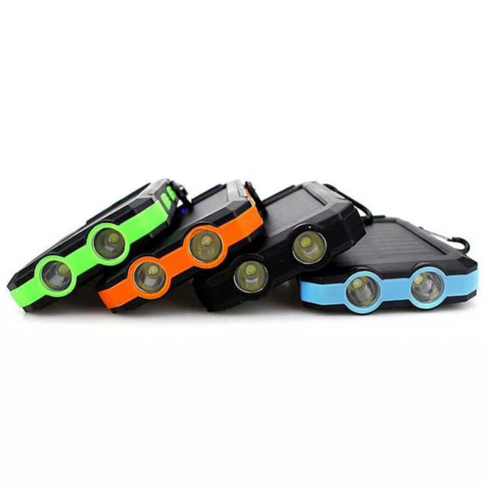 Solar Panel DIY Power Bank Case Charge Storage Box Dual USB Power Bank Shell SOS Light Flashing Light Compass Power Bank Box