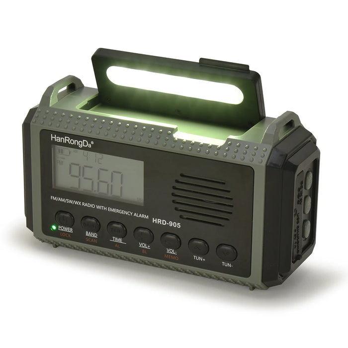 Solar Hand Crank AM FM SW NOAA Weather Radio 4 Ways Powered 10000MAh Multifunction Radio Torch SOS Alarm Power Bank for Survival