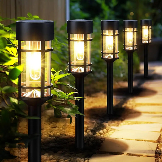 Solar Pathway Lights Outdoor Solar Pathway Garden Lamp Waterproof Landscape Lights Walkway Driveway Lawn Patio Garden Decor