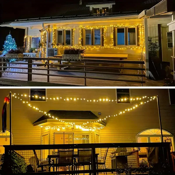Solar String Lights Outdoor Waterproof Fairy Lights String 8 Mode for Home Gardens Wedding Party Outdoor Tree Decorations