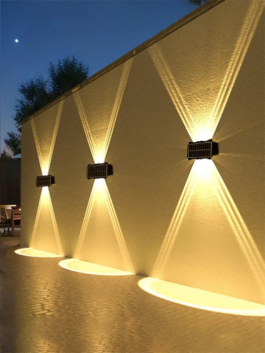Solar Wall Lamp Outdoor LED Solar Light Waterproof Up And Down Luminous Lighting Yard Garden Decoration Solar Powered Lights