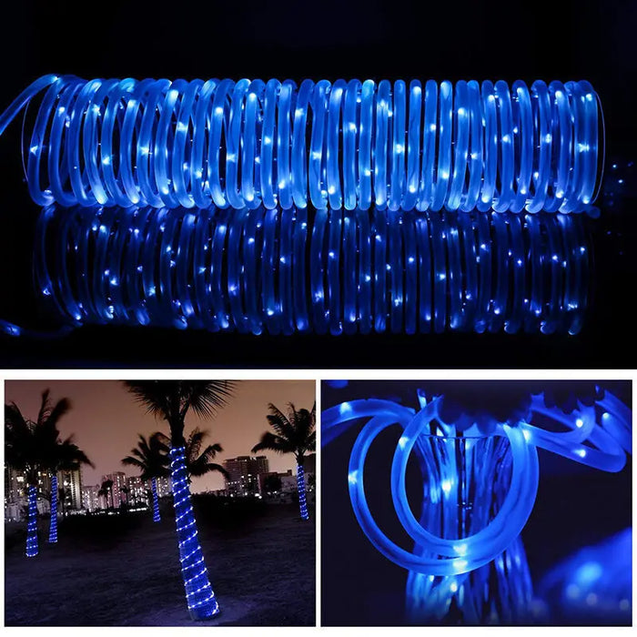Solar LED Light Path Deck Outdoor Garden Solar String Lights Solar Rope Lights Outdoor Lighting Strips Wedding Christmas Decor