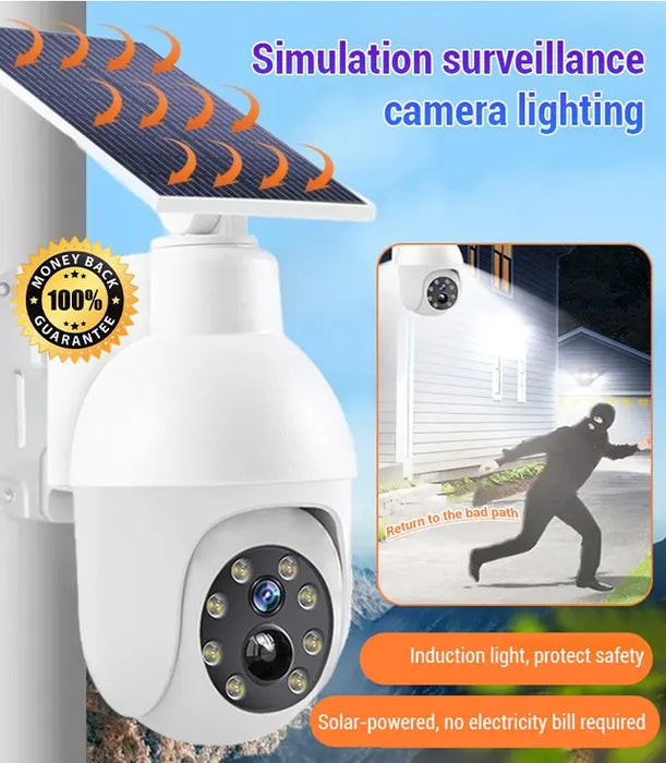 Solar light intelligent body sensor lighting lamp simulation surveillance camera solar garden light rainproof waterproof