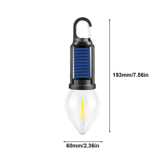 Solar Powered LED Camping Lamp with Hook LED Lighting Lantern USB Charging Outdoor Tent Light Waterproof for Outdoor BBQ Camping