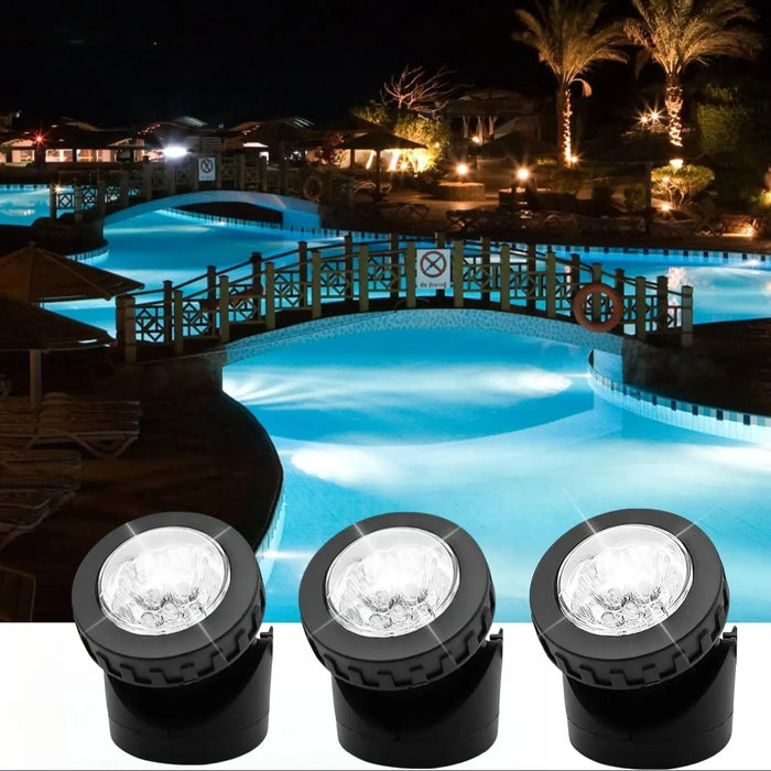 Solar Pond Spotlights, LED Solar Underwater Light Waterproof Submarine Landscape Spotlight Security Lighting for Outdoor Patio