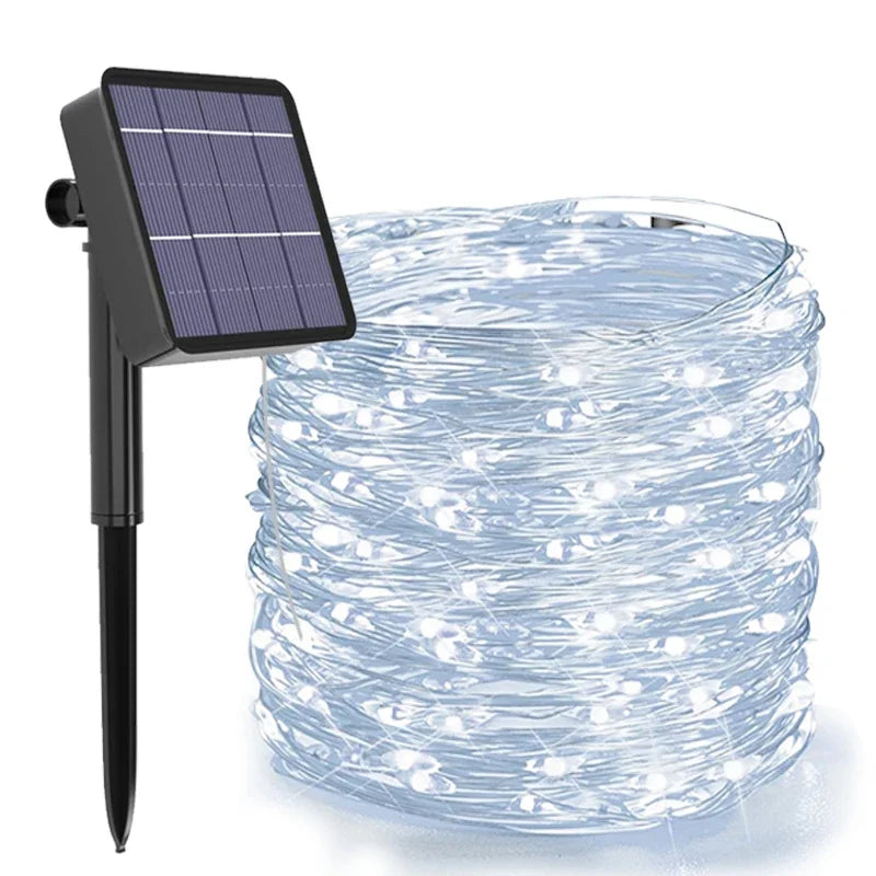 Solar LED String Lights Outdoor Waterproof Festoon Garden Decor Christmas Fairy Garland String Lights