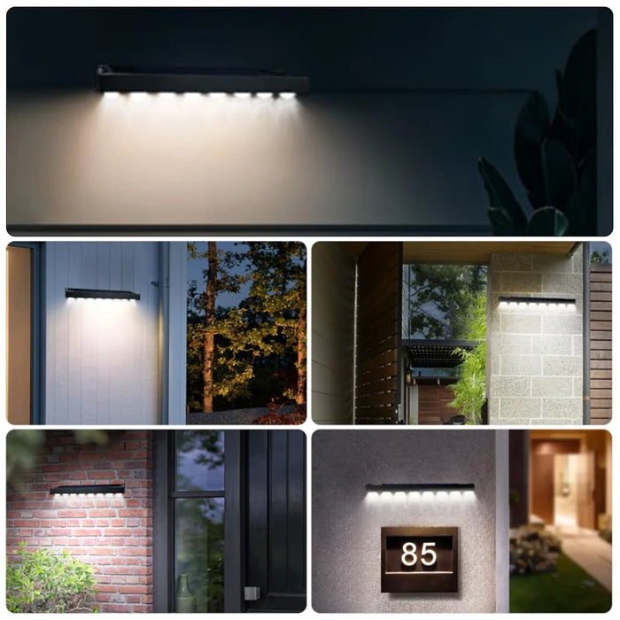 Led Solar Wall Light Bulb Lamp Exterior Intelligent Control 4leds/6leds/8leds Outdoor Cool White\Warm White Lights Wall-mounted