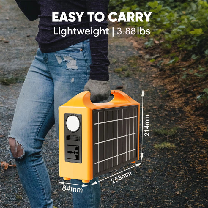 jsdsolar Portable Power Station 100W Solar Generator output AC 220V 110V LiFePO4 Power Bank UPS Power Plant For Outdoor Camping
