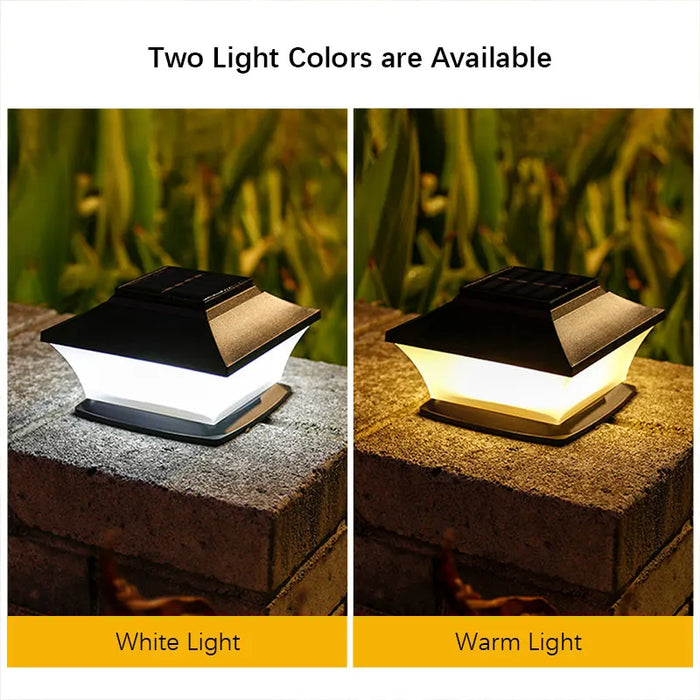 Solar Post Light with Auto On/Off, LED Landscape Lighting for Garden Pathways Fence Patio Posts