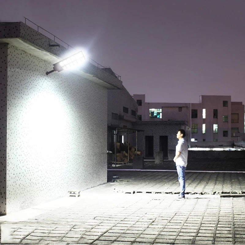 Powerful Solar Lights Outdoor Super Bright Solar Street Light 720 LED Solar Wall Lamp Solar Spotlight for Garage Garden Yard