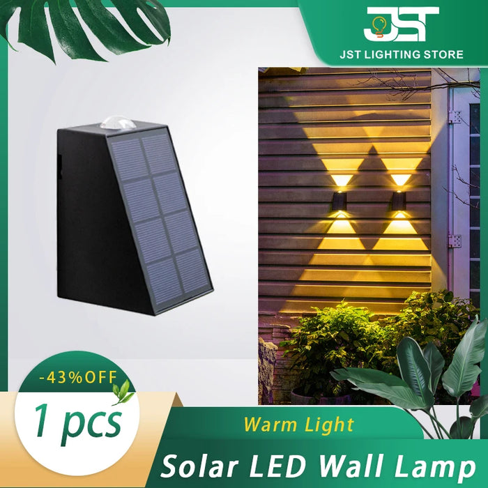 Solar Wall Light Strong Brightness Outdoor Waterproof Home Garden Arrangement Terrace Balcony Atmosphere Decoration Night Lamp