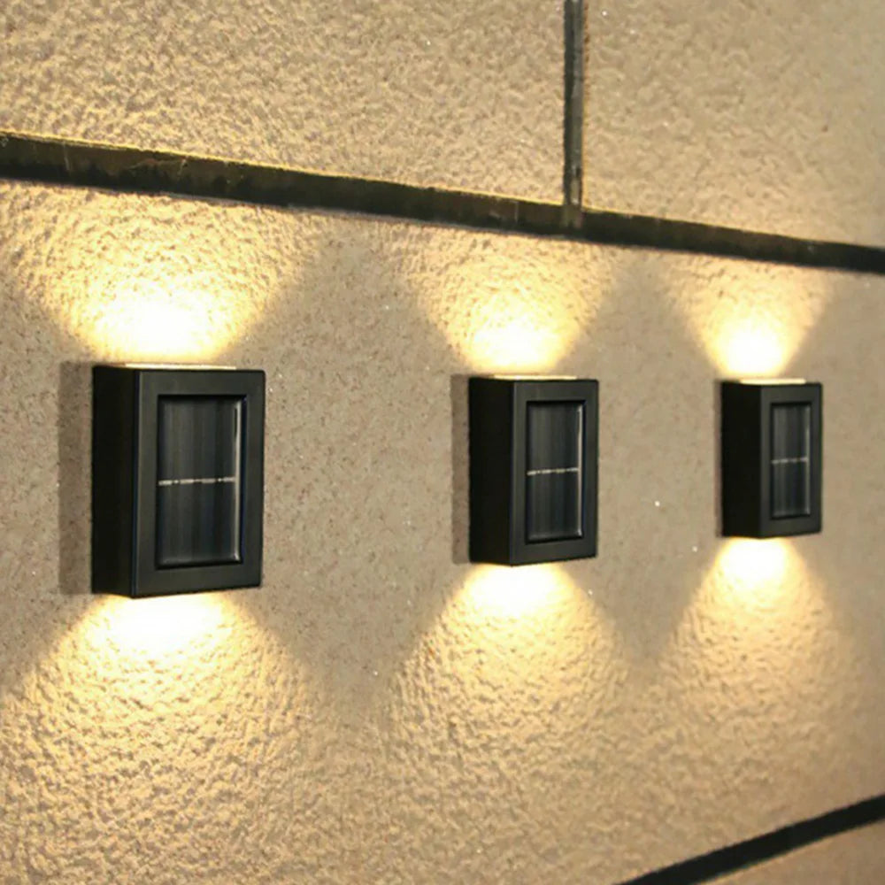 Solar LED Wall Light Up and Down Wall Lamp Outdoor Waterproof Fence Light Solar Powered Street Light Garden Yard Decorative Lamp