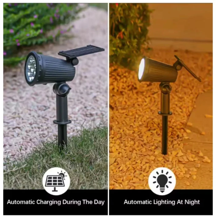 Solar Pathway Lights Outdoor Waterproof Bright Floodlight Garden Rgb Decora Light Led Landscape Spotlights For Yard Fenced