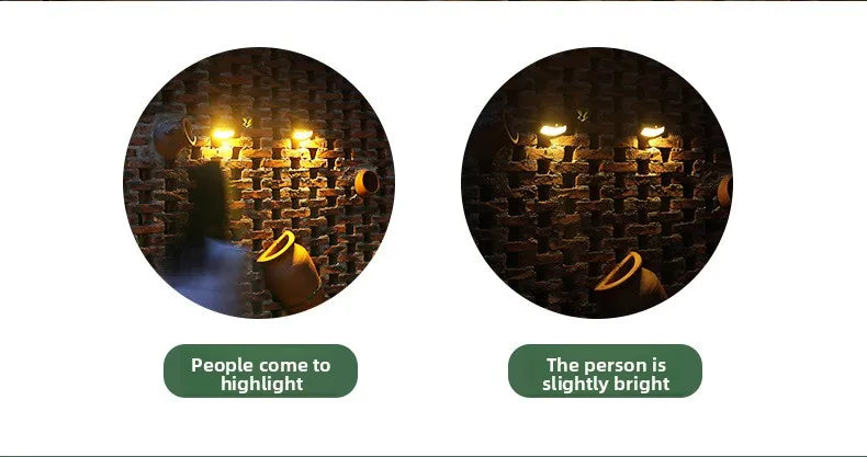 Solar wall lamp for household outdoor waterproof garden decoration fence LED human body sensing outdoor courtyard lamp