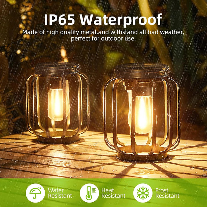 Solar Lantern Led Light 3000k Lights Outdoor Waterproof Auto Control Garden Lamps Patio Yard Decoraiton Lighting Pathway Powered