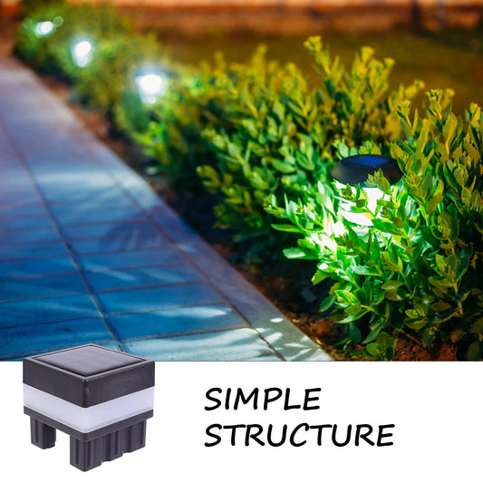Solar Post Lamp Solar Energy Light Outdoor Waterproof Fence Lighting Pillar Garden Decoration Durable Safe Easy Installation