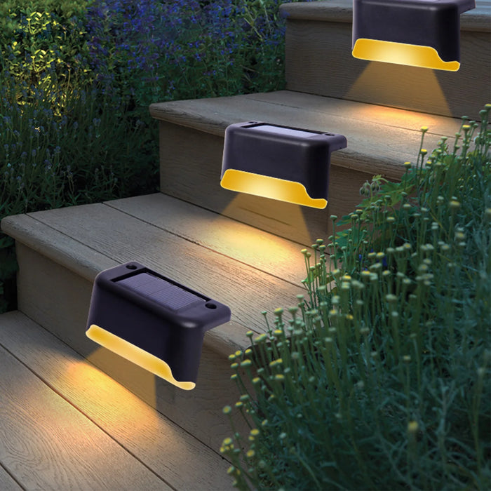 1~24PCs LED Solar Step Lamp Path Stair Outdoor Garden Lights Waterproof Balcony Light Decoration for Patio Stair Fence Light