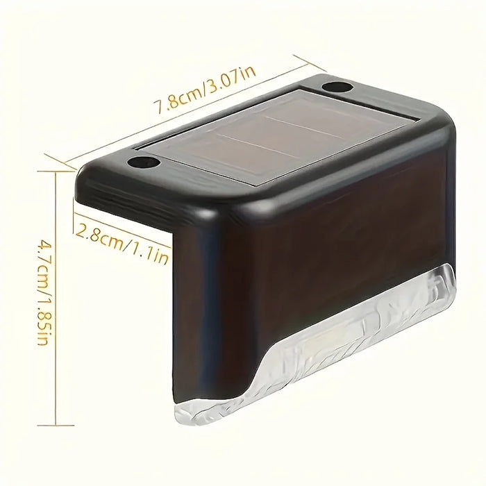 Solar Outdoor Step Light Outdoor LED Solar Light For Stairs Steps Fences Terraces Yards Railings Garden Backyards Outside Paths