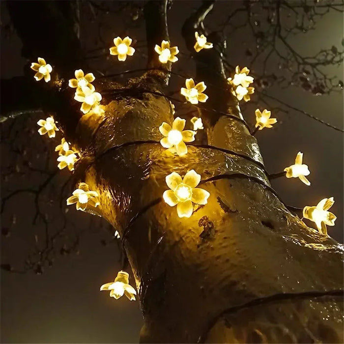 5/7/12M Solar LED Light Outdoor Garden Decoration Cherry Lights Waterproof Solar Powered Patio Light for Garden Party Christmas