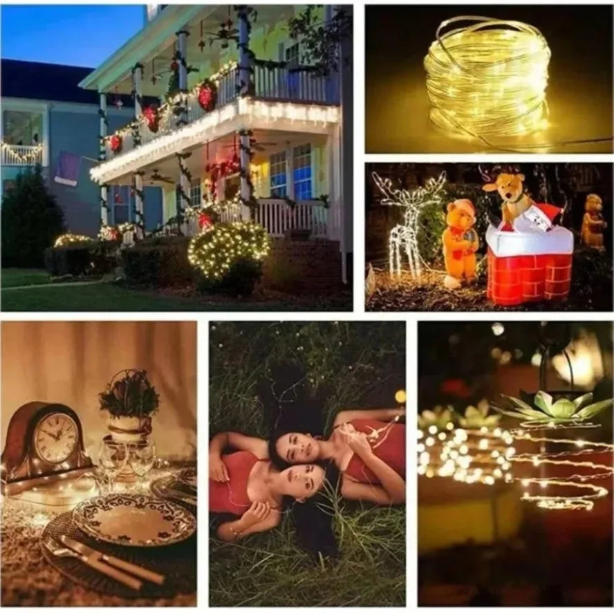 32/22M Solar String Lights Outdoor Waterproof Fairy Garland Lights 300LED 8 Modes Christmas Party Garden Patio Wedding Decor