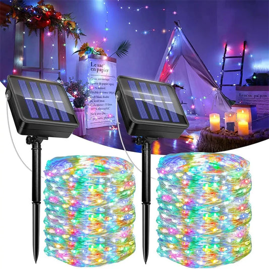 Solar Lamp String Lights 100/200/300/400 LEDs Fairy Holiday LED Outdoor Christmas Party Garland Solar Garden Waterproof Decor