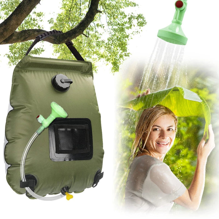Camp Supplies Solar Heat Concentration 20L Outdoor Camping Bath Bag Portable Nature Hike Equipment Gadgets Novelty Hiking