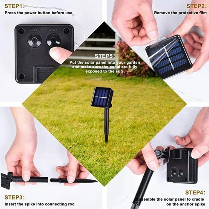 Christmas Decoration 300LED Solar String Lights Outdoor Waterproof Copper Wire Fairy Lights 8 Modes Suitable for Wedding Party