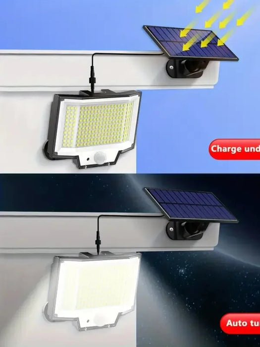 Solar Security Light 200 LED Motion Sensor, Waterproof Outdoor Garden Light with 3 Modes for Pathway Christmas Gifts