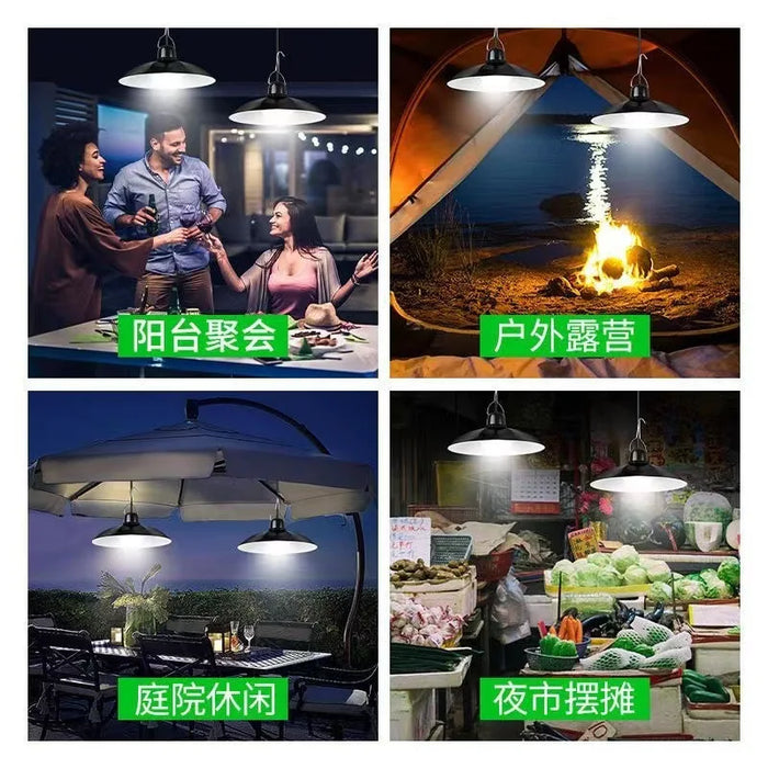 Solar Pendant Lights, An LED Solar Light With a Remote Control for Barn Shed Barn Chicken Coop Bullpen etc