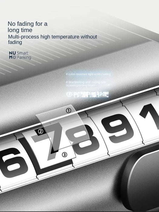 Solar Charging Car Parking Number Plate Luminous Auto Parking Card Temporary Stop Phone Number Card for Car Decoration Accessory