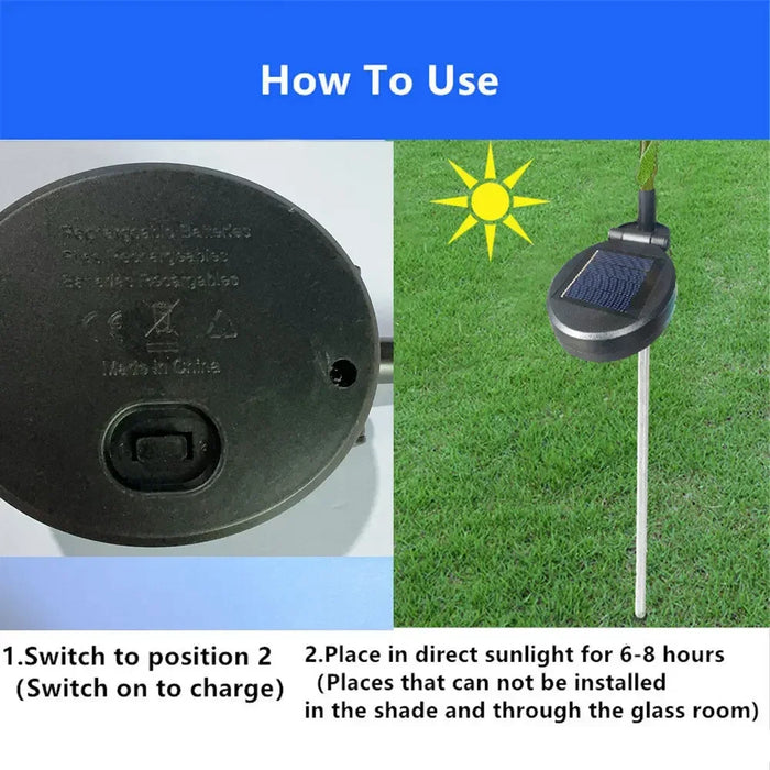 Solar Lights Outdoor Decorative Solar Garden Lights Rose Flower Lawn Lamp for Yard Patio Garden Decor Flowers