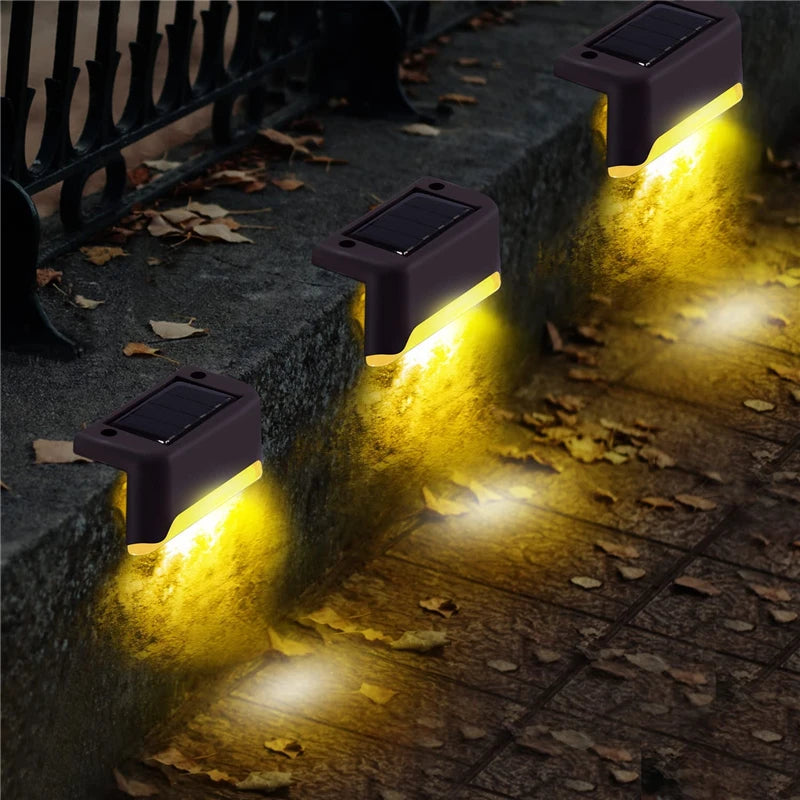 24PCS IP65 Waterproof Solar Garden Light Outdoor LED Solar Power Deck Lamps for Railing Stairs Step Fence Yard Patio Pathway