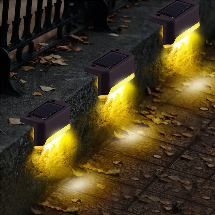 24PCS IP65 Waterproof Solar Garden Light Outdoor LED Solar Power Deck Lamps for Railing Stairs Step Fence Yard Patio Pathway