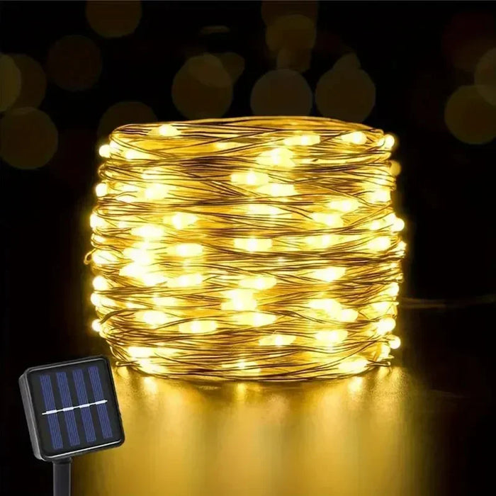 Solar String Lights Outdoor Garden Fairy Lights 50/100/200/300 LED Light Sensor Control for Trees Party Wedding Christmas Decor