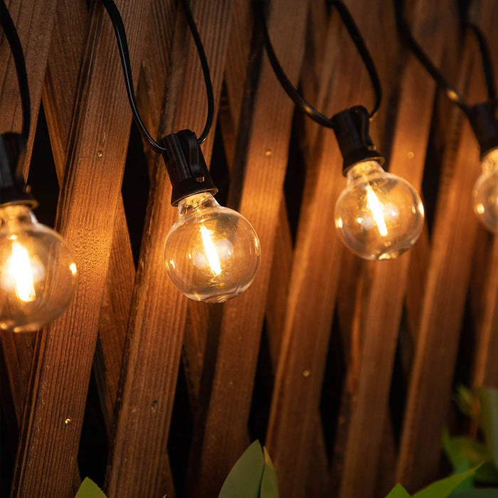 Led G40 Solar Globe Led String Lights Outdoor Waterproof Shatterproof Solar Hanging Lights for Backyard Bistro Decoration Light