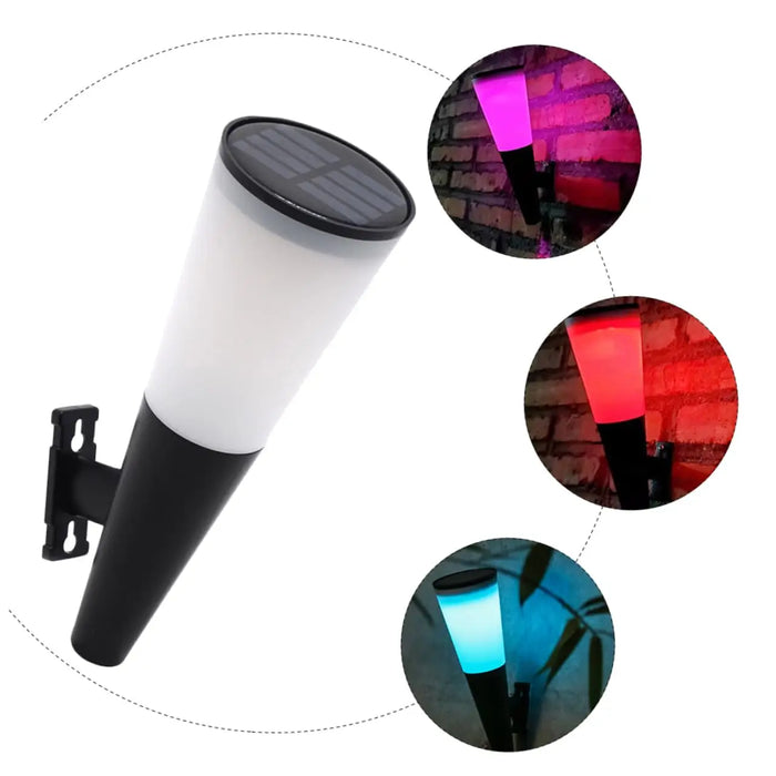 Solar Wall Light Exterior Outside Solar Fence Lights Pathway Light Outdoor Solar Lamp Wall Sconce For Garden Backyard Front Door