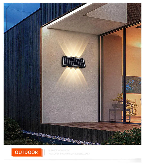 Solar LED Light, Outdoor Waterproof Wall Lamp, Streetlights Exterior Garden Decoration Yard Porch Walkway Solar Wall Light Home