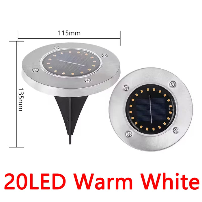 1/4/8Pack Solar Lights Outdoor 8/20LEDs Disk Underground Lamp Spotlight Buried Solar Light for Home Garden Lawn Yard Decoration