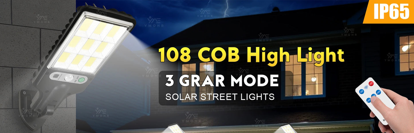 Big Led High Power Solar Street Lamp for Outdoor Garden Lighting Solar Sensor Lamp Outdoor Led Spotlights Decoration Wall Lights