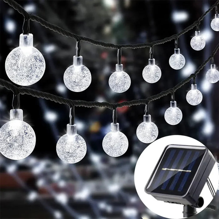 Solar String Lights Garden LED Outdoor Crystal Ball Fairy Light Home Patio Yard Christmas Decoration Lamp Garden Garland Wedding