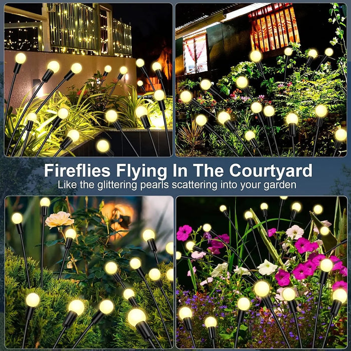 Solar Garden Lights Solar Swaying Light Sway by Wind Outdoor Lights Solar Garden Decorative Lights Yard Patio Pathway Decoration