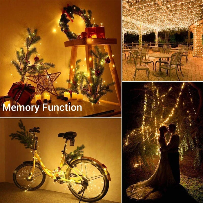 Solar String Outdoor LED Light Garden Fairy Lights 7m/12m/22m/32m/52m/102m Led Twinkle Waterproof Lamp for Christmas Party Decor