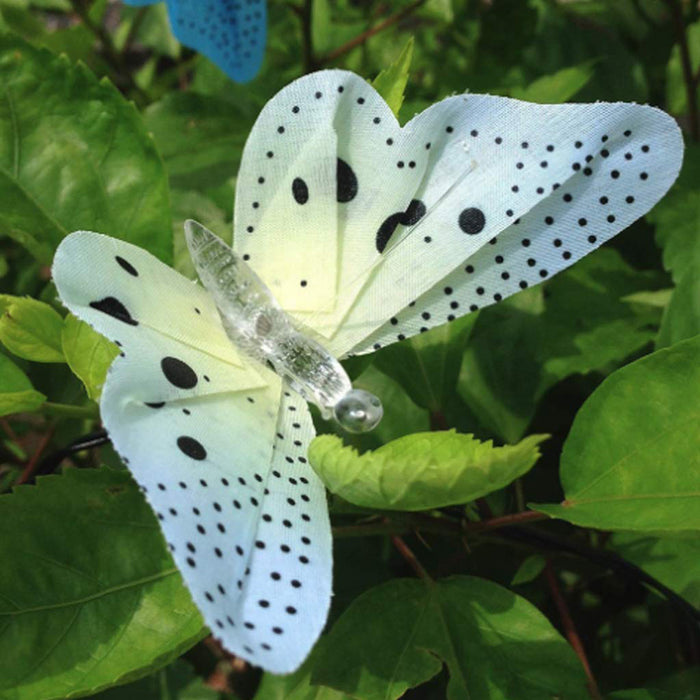 12 LED Solar Butterfly Lamp String Optical Fiber Optic Fairy Light Waterproof Christmas Outdoor Garden Holiday Decoration