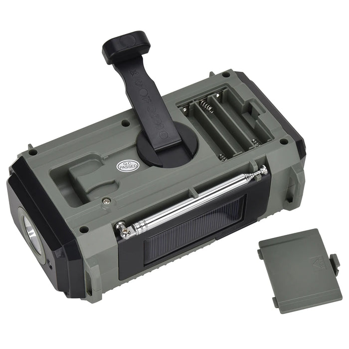 Solar Hand Crank AM FM SW NOAA Weather Radio 4 Ways Powered 10000MAh Multifunction Radio Torch SOS Alarm Power Bank for Survival
