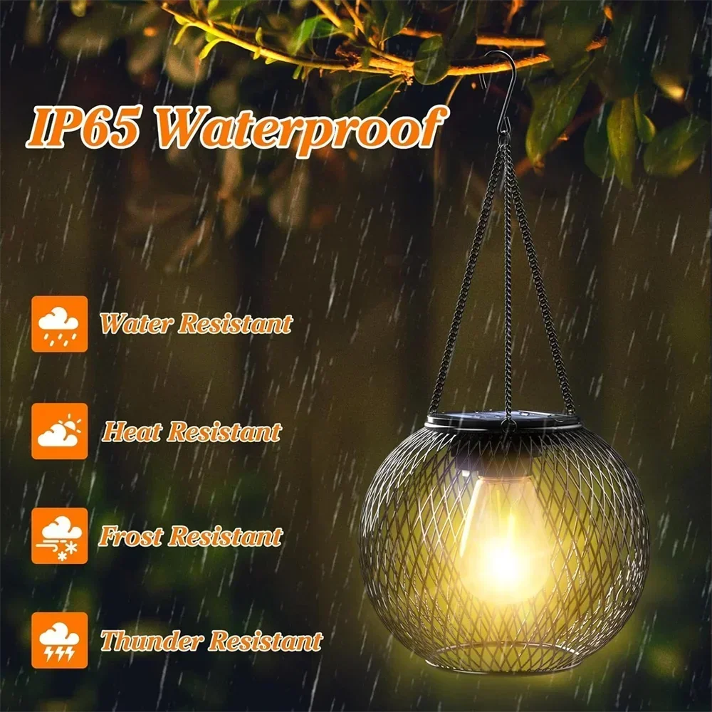 Hallowmas Solar Lantern Outdoor Solar Lights For Outside Decorative Outdoor Hanging Lights Waterproof Solar Lanterns Yard Garden